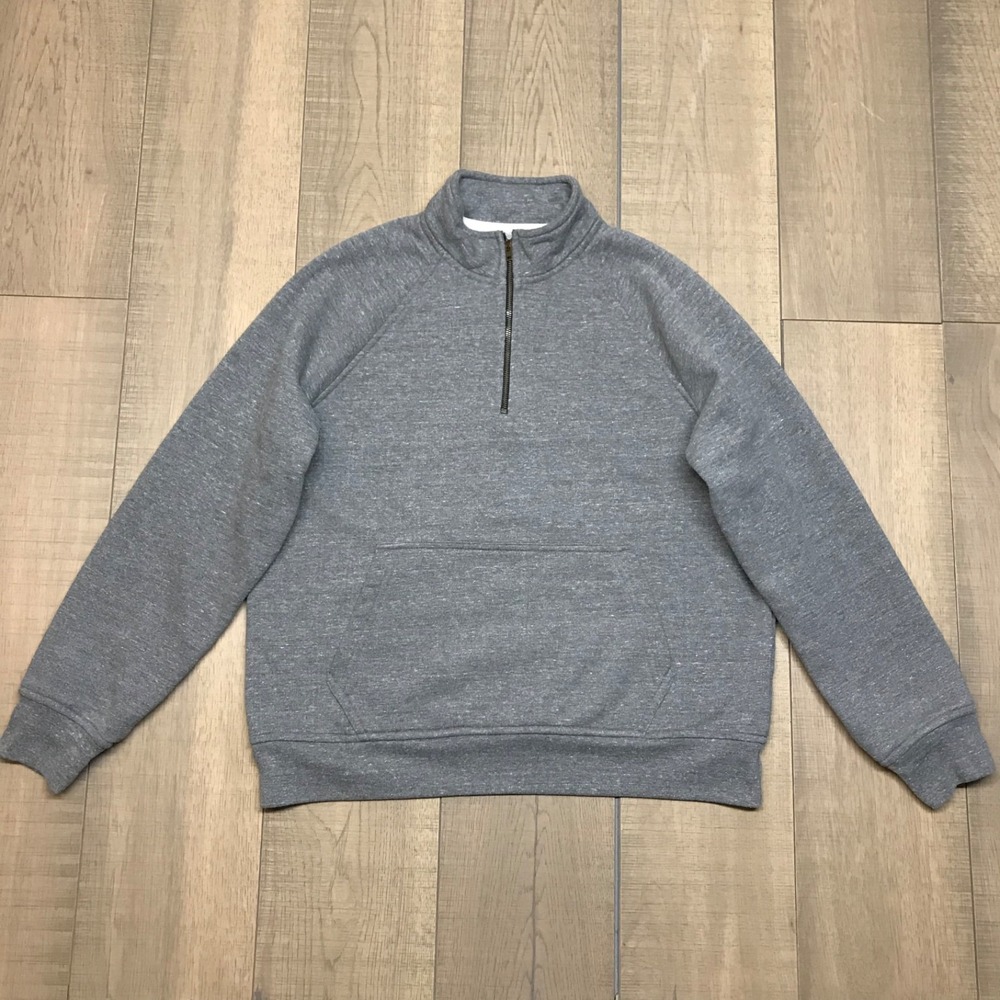 Flint and Tinder‎ Sweatshirt Mens Size XL Gray 10 year Quarter Zip Pullover USA
